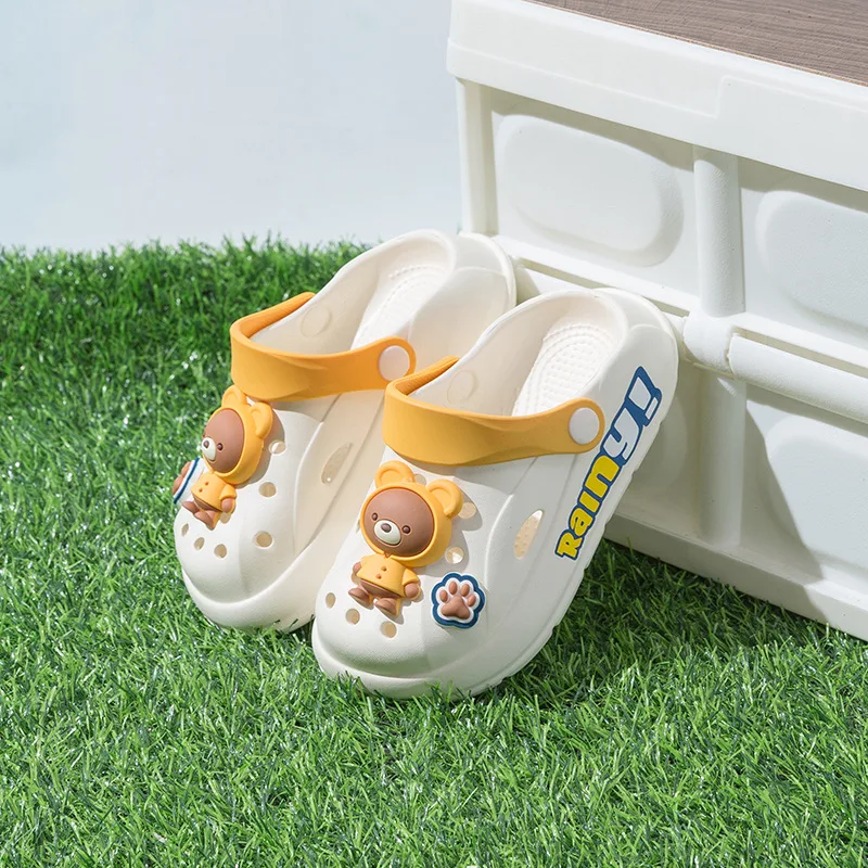 Summer Children Garden Clogs Shoes Boys&Girls Beach Sandal Kids Lightweight Breathable Cute Cartoon Slip Baby Slippers