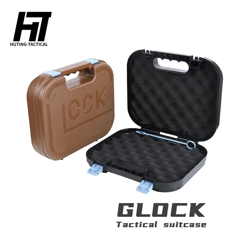 

Tactical Pistol Glock Plastic SuitCase Protection Storage ABS Box G17 G18 G19 Safety Carry P1 Airsoft Hunting Accessories