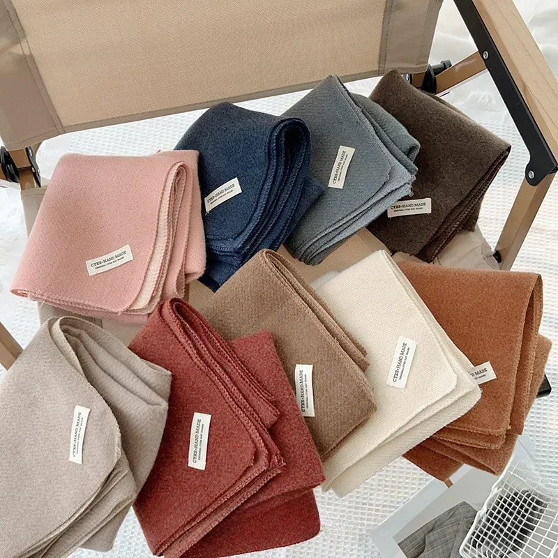 Baby Bibs Triangular Scarf Korean Versatile Soft Solid Color New Scarf Boys Girls Kids Windproof Headscarf Autumn and Winter