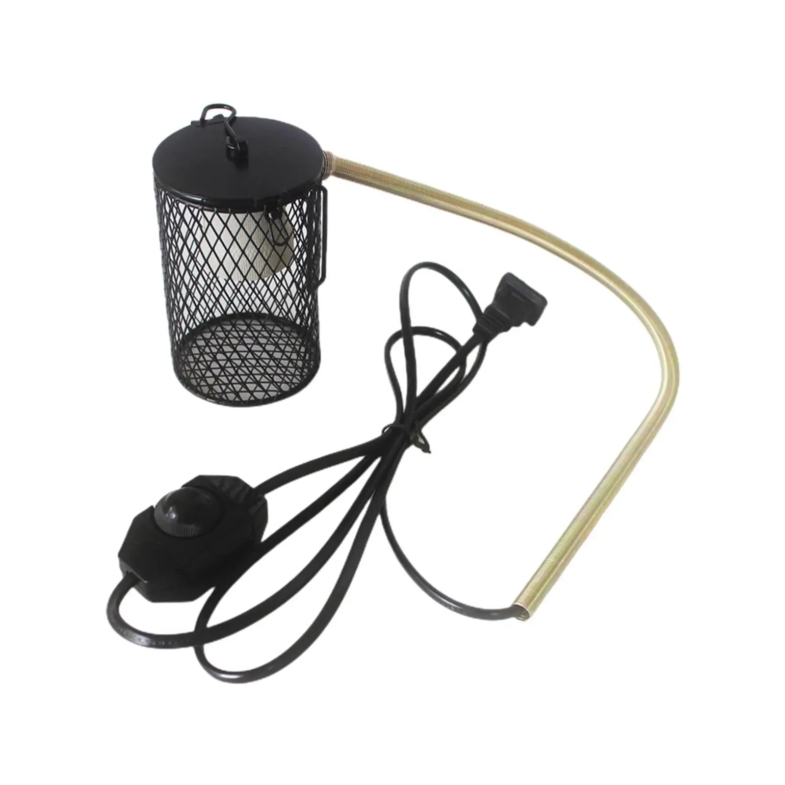 Reptile Heat Lamp Guard, Heater Light Cover Winter Supplies Heating Light Mesh Cage for Snake,