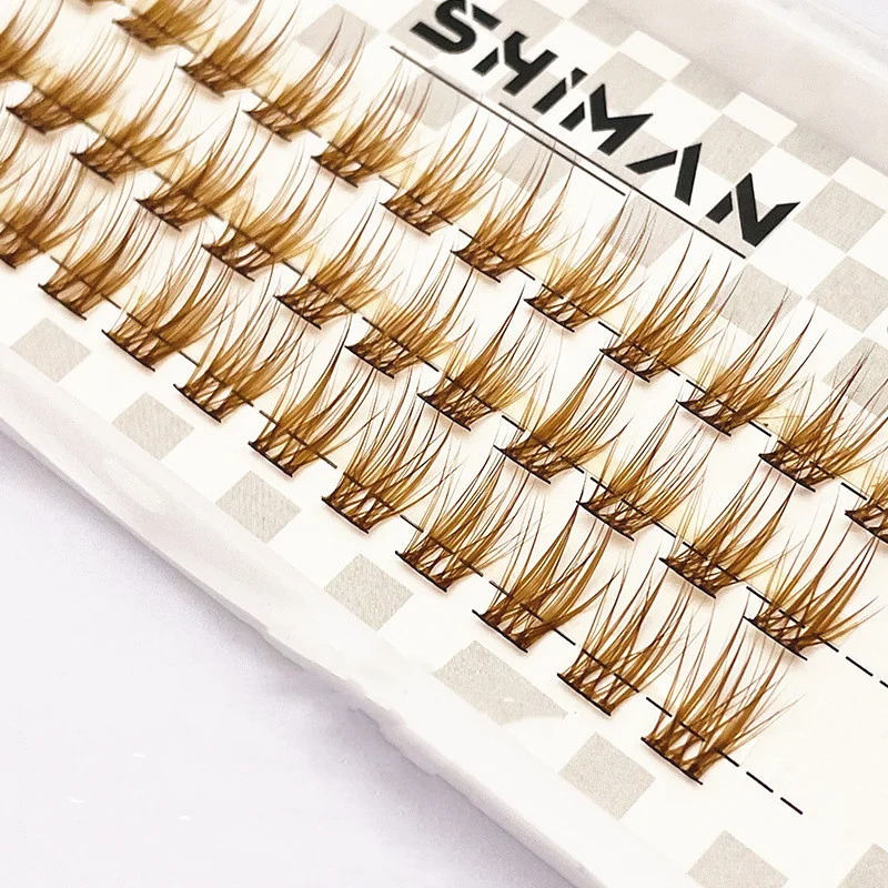 

Brown Segmented Lashes 3PCS Natural False Eyelashes Korean Makeup Fake Eyelash Extensions Cilios Cosplay Manga Lashes Clusters