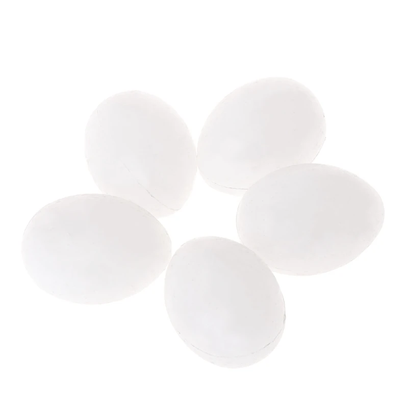 5Pcs Artificial Bird Eggs Solid Parrot Plastic Eggs Parakeet False Hatching For Parrotlet Diamond For Dove artificial egg decoration