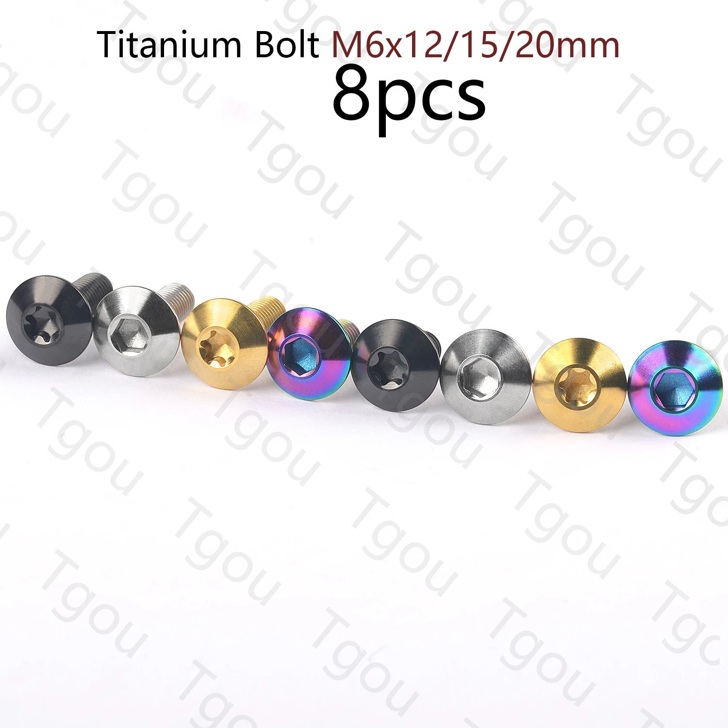 Tgou Parafuso de Titânio M6x12 15 20 mm Botão Allen Cabeça Hex Torx Cabeça Parafusos para Bicicleta da Motocicleta Pcs