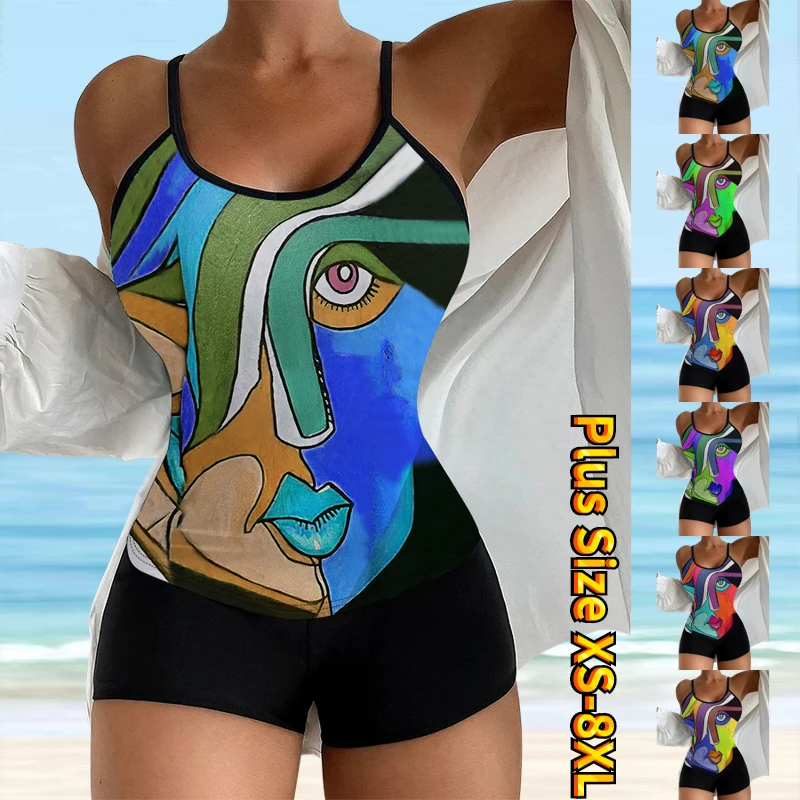 

Summer New Design Printing Bathing Suit Women Beachwear Sexy Fashion Swimsuit Female Two Pieces Set Tankini Monokini Swimwear