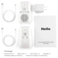 Беспроводная радионяня 2,4 ГГц, небольшая портативная аудионяня, двусторонняя аудиофункция, домофон, перезаряжаемая батарея — изображение 3