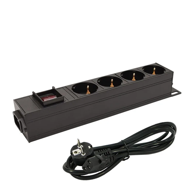 Nova 16a Tomada Padrão Alemão com Interruptor C13 Interface Pdu Power Strip Engenharia Gabinete de Rede 4ac Saída da ue Jack