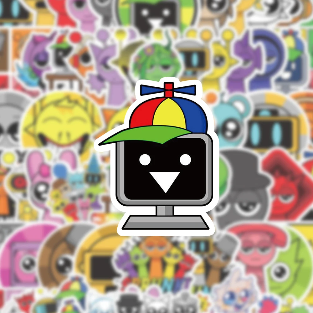 10/30/60pcs Cartoon Incredibox Sprunki Game Stickers Graffiti Decoration DIY Skateboard Phone Notebook Funny Decals for Kids Toy