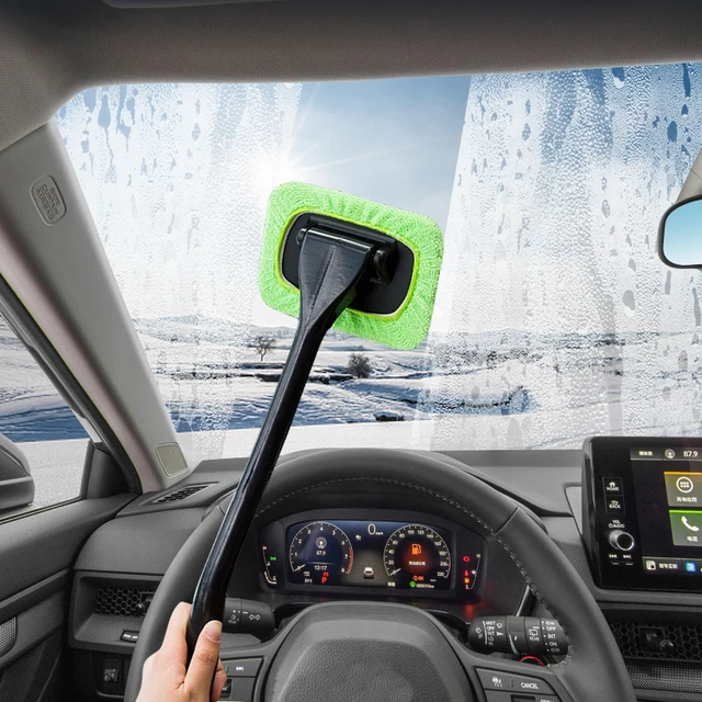 Windshield Cleaner Microfiber Car Window Cleaning Tool With Extendable  Handle Interior Exterior Glass Wiper Car Glass Cleaner - Sponges, Cloths &  Brushes - AliExpress