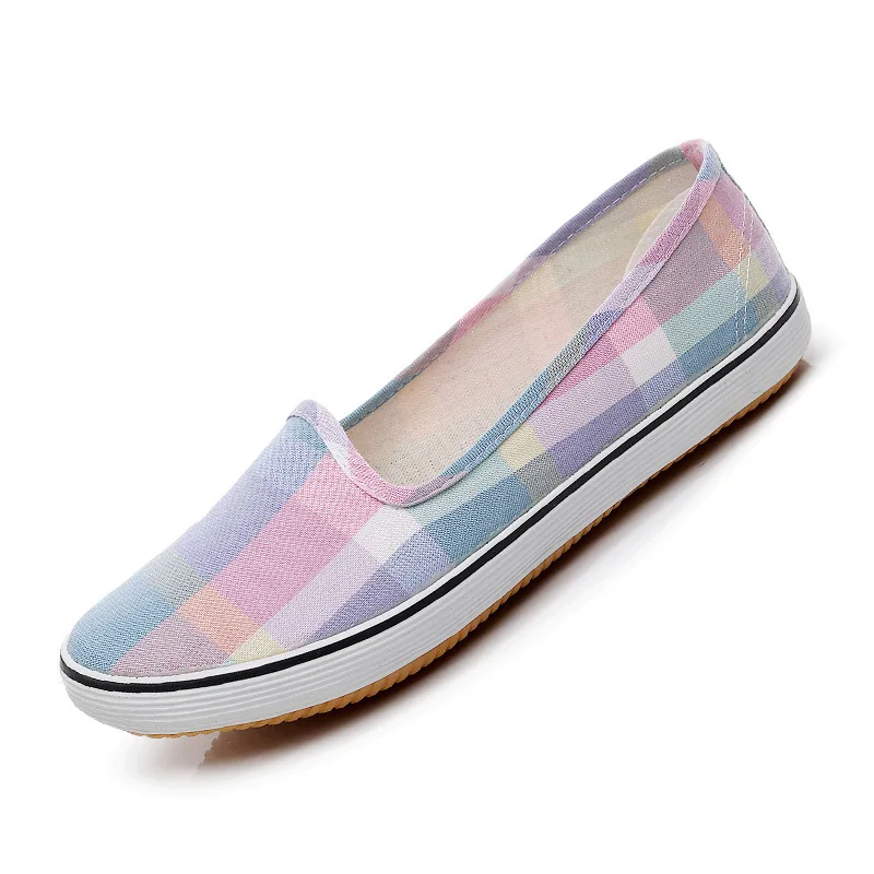 

Женские тканевые туфли, дышащие, плоская подошва, мягкая подошва, удобная повседневная обувь для работы