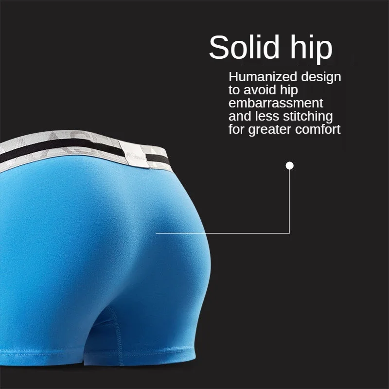 Men's Underwear Pure Cotton Boxer Shorts Bullet Separation Varicocele Scrotum Pocket Four Corners Testicle-raising Sexy Trousers