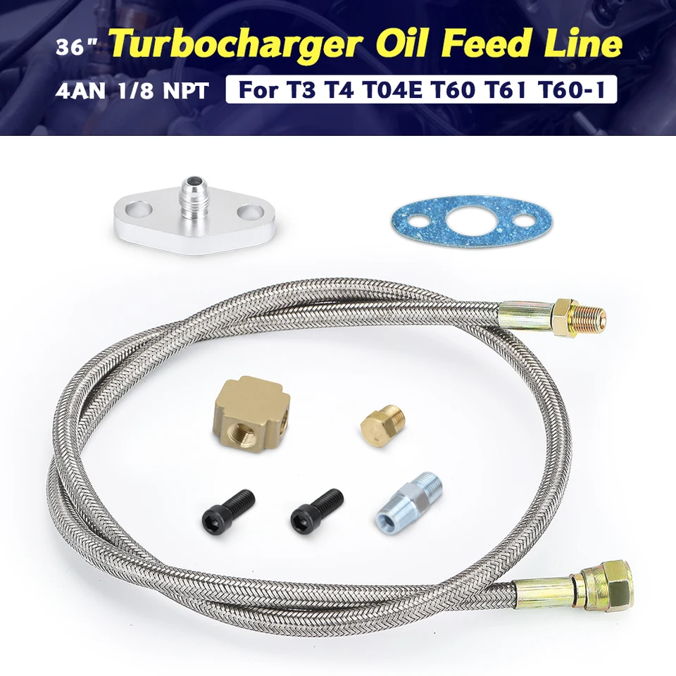 ターボチャージャー ターボチャージャーオイルドレインリターン+給電線T3 T04E T60 T61 T70完全キット TURBO CHARGER OIL DRAIN RETURN + FEED LINE T ターボチャージャー ターボチャージャーオイルドレインリターン+給電線