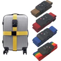 PP Luggage Belt 3 Digit Combination Luggage Strap with TSA Lock Travel EssentialsTravel Luggage Straps Suitcase Belts Adjustable 1