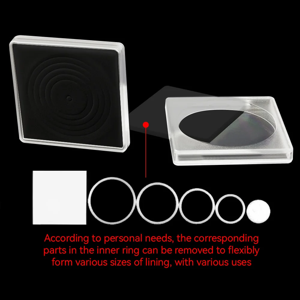 20PCS Acrylic Square Coin Holder Capsules Container Coin Transparent Gaine Small Round Coin Protection Box Display 20mm-40mm 4