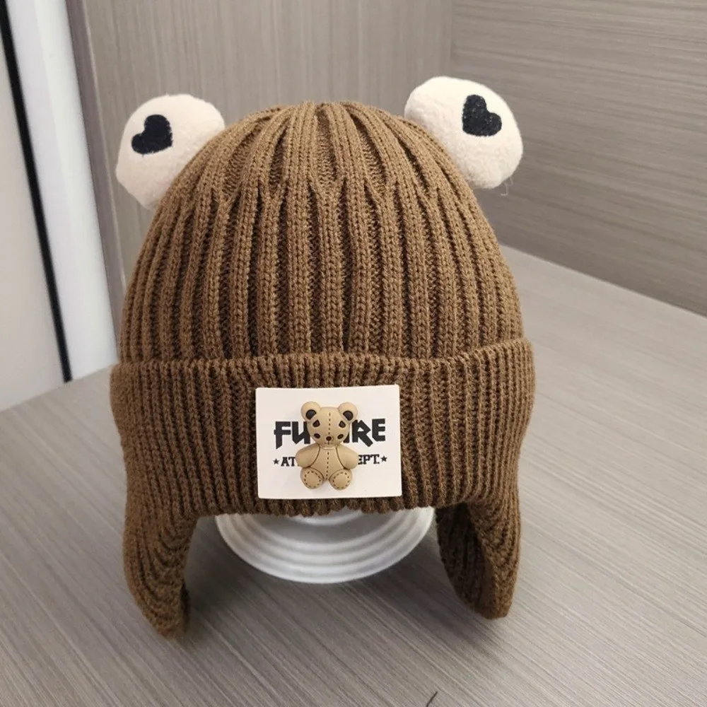 Knitted Warm Bear Hat for Kids Coldproof Windproof Ear Protection