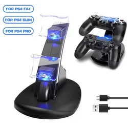 Dual LED Fast Charging Dock Station for PlayStation 4 Controllers (Black)