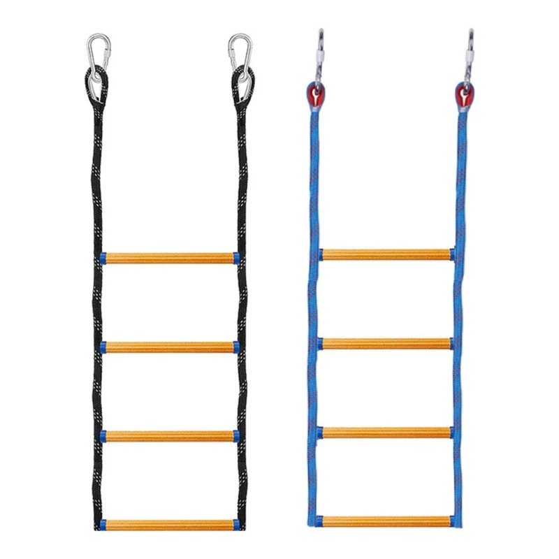 Bootladders Rubberboot Speciale Boarding Zachte Ladder Boot Marine Rope Ladder Opvouwbare Hangende Ladder Boarding Rope Ladder voor Opblaasbare Boot Kajak Motorboot(Fluorescerend groen 3 trappen