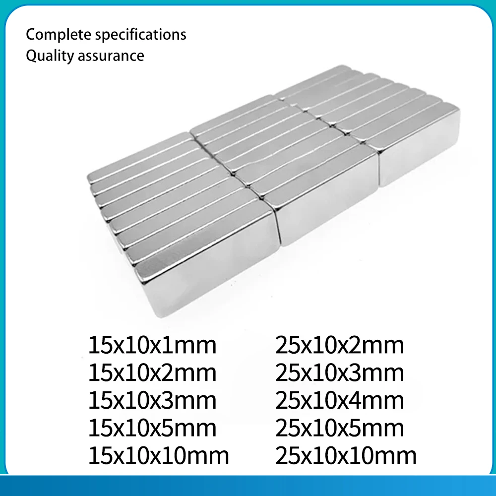 Neodymium Magnets 25x10x5 mm Block Strong Permanent 25x10x2 25x10x10 25*10*3 25*10*4 15x10x1 15x10x2 15x10x3 15x10x5 15x10x10