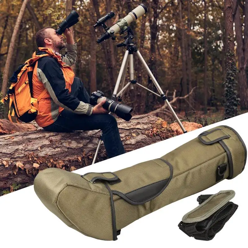 Telescope Storage Bag Portable Spotting Scope Bag Multipurpose Nylon Telescope Carrying Case With Adjustable Shoulder Strap