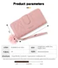 Women Long Wallet Pu Leather Card Holder Large Capacity Hasp Zipper Coin Purse Multi Card Organizer Cell Phone Wristlet Handbag 5
