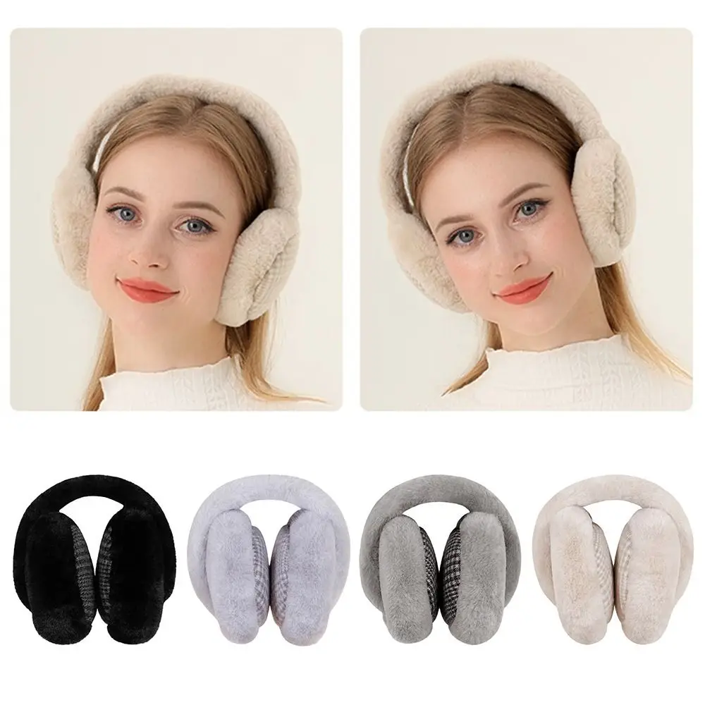 

Cold Protection Ear Muffs Portable Plush Keep Warm Winter Earflaps Foldable Windproof Ear Cap Women