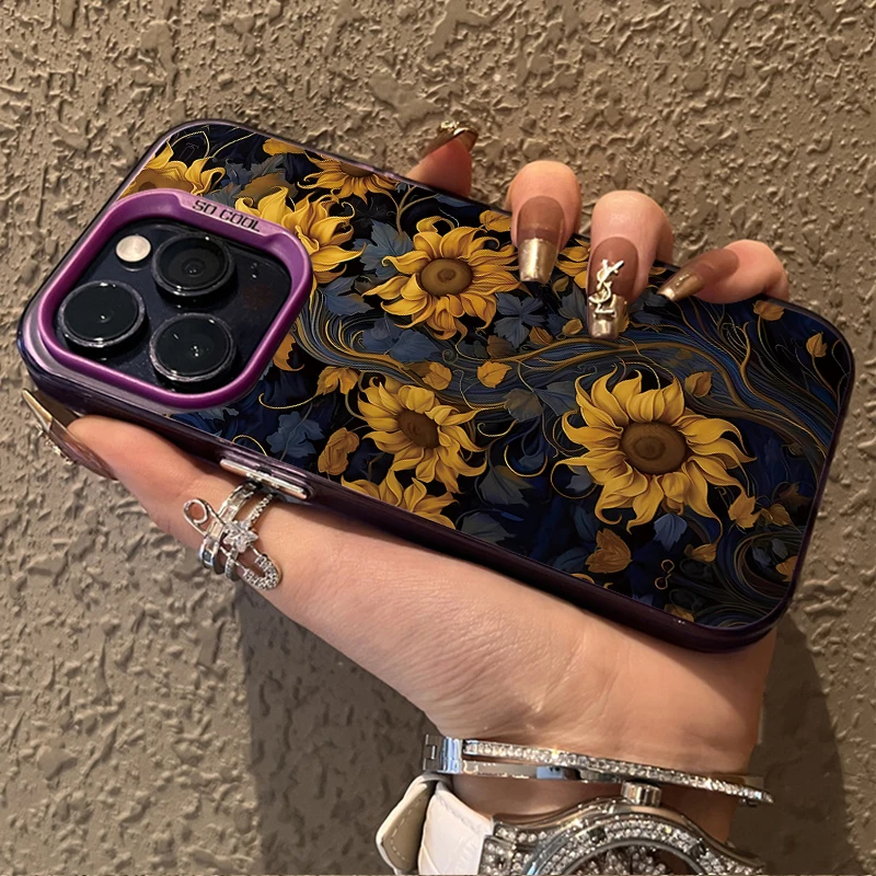 Retro Art Sunflower Print Phone Case