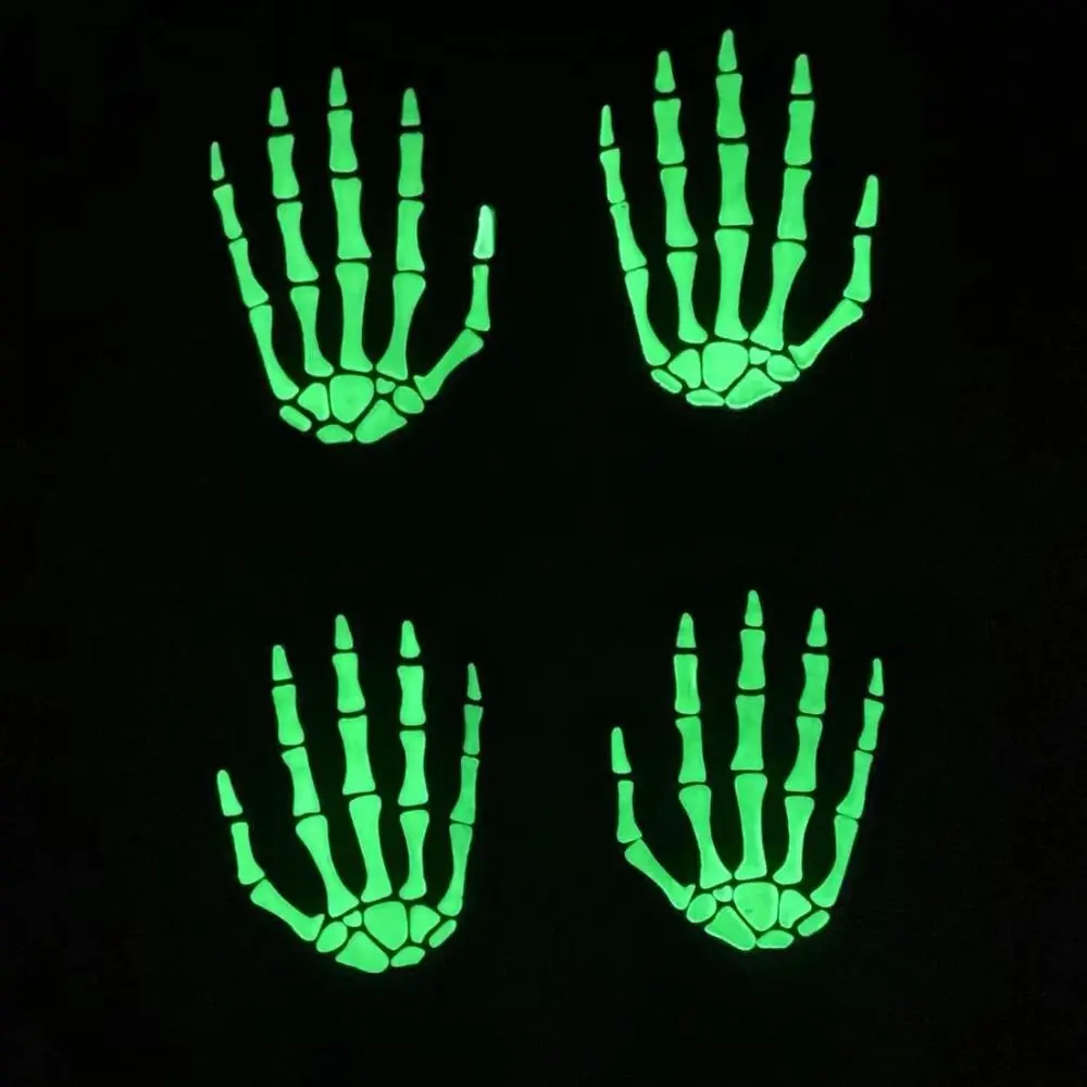 Full Finger Gloves Full Finger Halloween Gloves Thicken Windproof Luminous Skeleton Claw Gloves Cosplay Prop Glowing Skeleton Goth Mittens