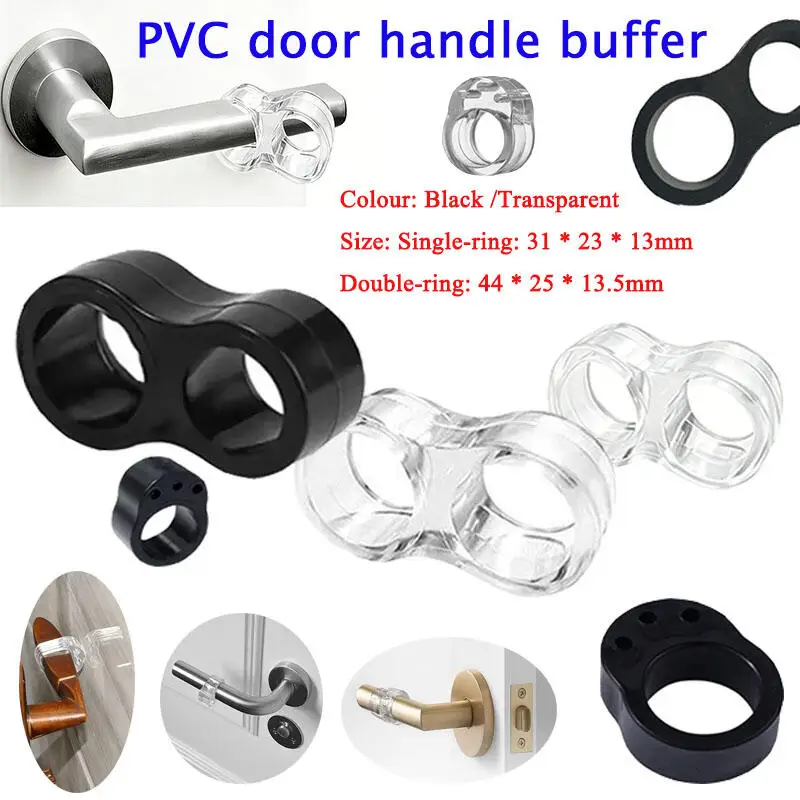 5 Stück Türstopper Stoßstangen PVC Türgriff Puffer Wandschutz Pad Anti Kollisionsschutz für Möbel Türknauf stoßfest – Detail 1