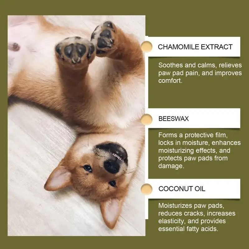 Paw Soother Balm Cream Butter For Cat 30g Dogs Paw Protectors Pad Lotion Licksafe Moisturizing For Dog Feet & Foot Pads