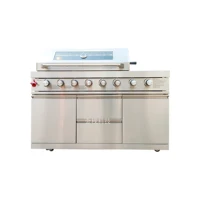 Armoire de cuisine extérieure moderne coréenne en acier inoxydable, nouveau jardin complet BBQ gaz Propane îlot en carbone 4