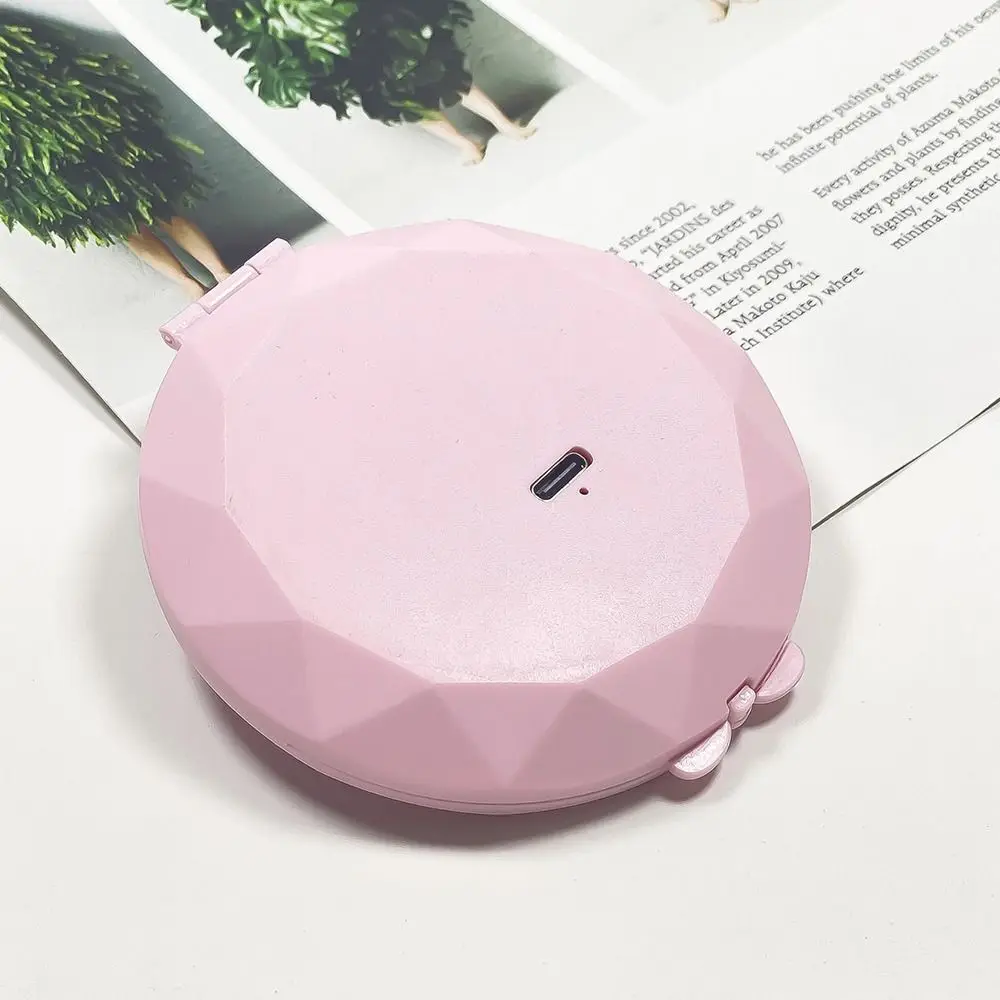 원형 LED 조명 메이크업 거울, 맞춤형 양면 화장품 거울, 휴대용 발광 효과, 미니 포켓 거울