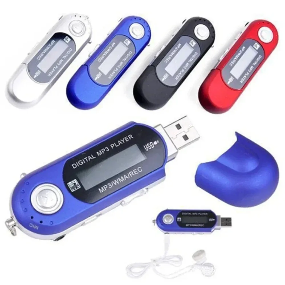 Moda Usb Mp3 Player com Letras de Exibição Aaa a Pilhas Tela Lcd Armazenamento 4g Rádio fm Multifunction Drop Shipping