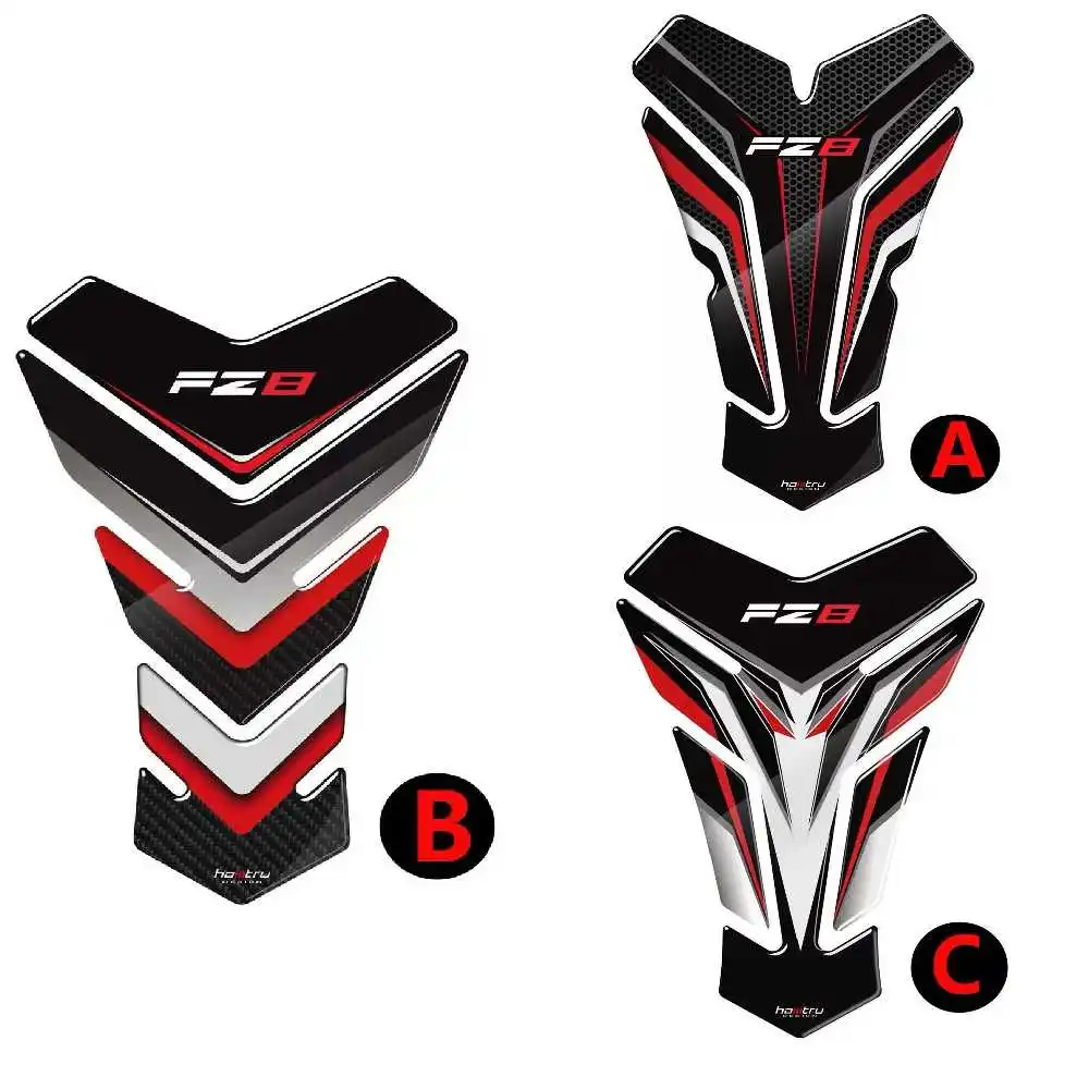 

For YAMAHA FZ8 LOGO FZ8N FZ8S FZ 8 Motorcycle 3D Resin Fuel Tank Gasket Fuel Tank Protection Sticker Decal
