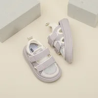 DIMI 2023 New Summer Baby Shoes Microfiber Leather Infant Toddler Sandals Fashion Breathable Mesh Baby Sport Sandals 3