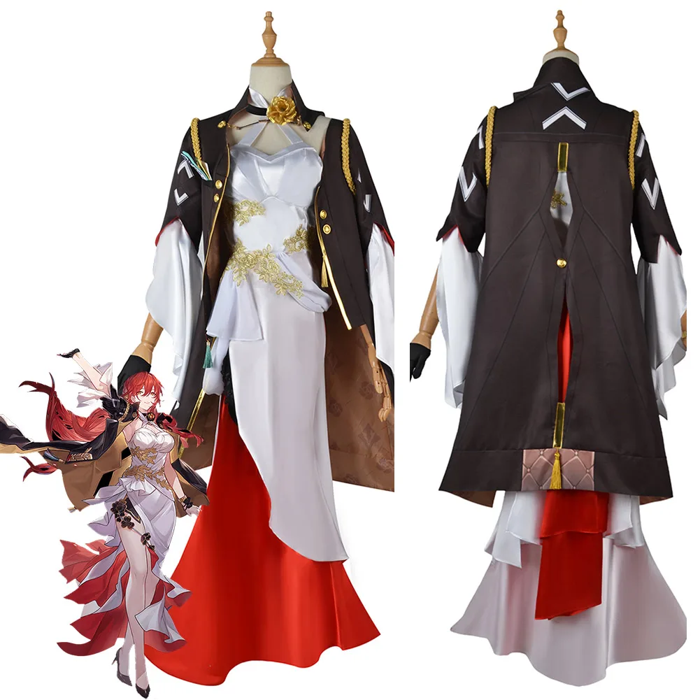 

Himeko Cosplay Costume Game Honkai Roleplay Coat Dress Fantasia Female Girls Halloween Carnival Party Women Disguise Dress Set