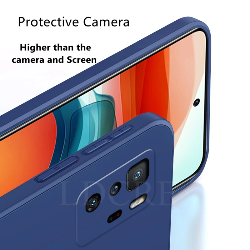 Liquid Square Rubber Silicone Protective Case - Durable & Stylish Phone Cover