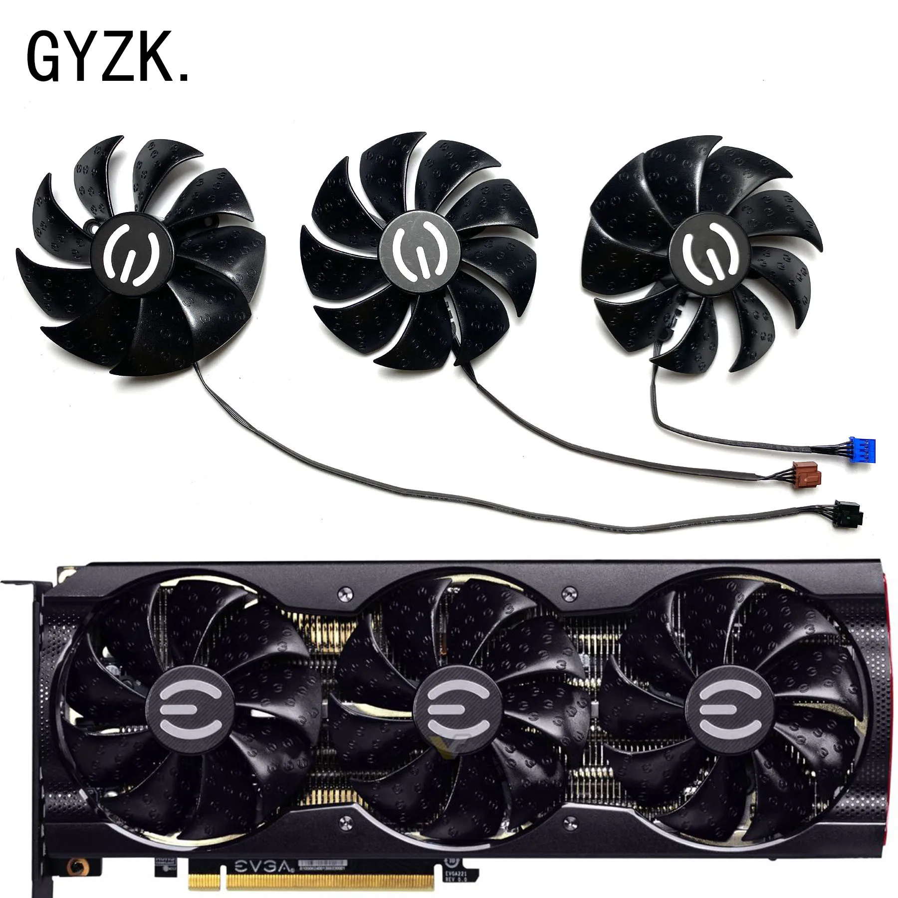 Nuovo Per Evga Geforce Rtx3060Ti 3070 3070Ti 3080 3080Ti 3090 Ftw3 Ventola Di Ricambio Per Scheda Grafica Nera/Ultra Muslimah