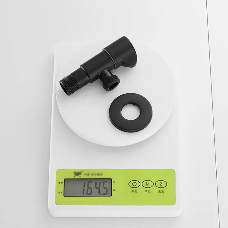 Quarter Turn Angle Stop Valve 304 Stainless Steel Faucet Shut Off Valve G1/2 Cold / Hot Water Control Vavle Black Painted faucet valve angle valve