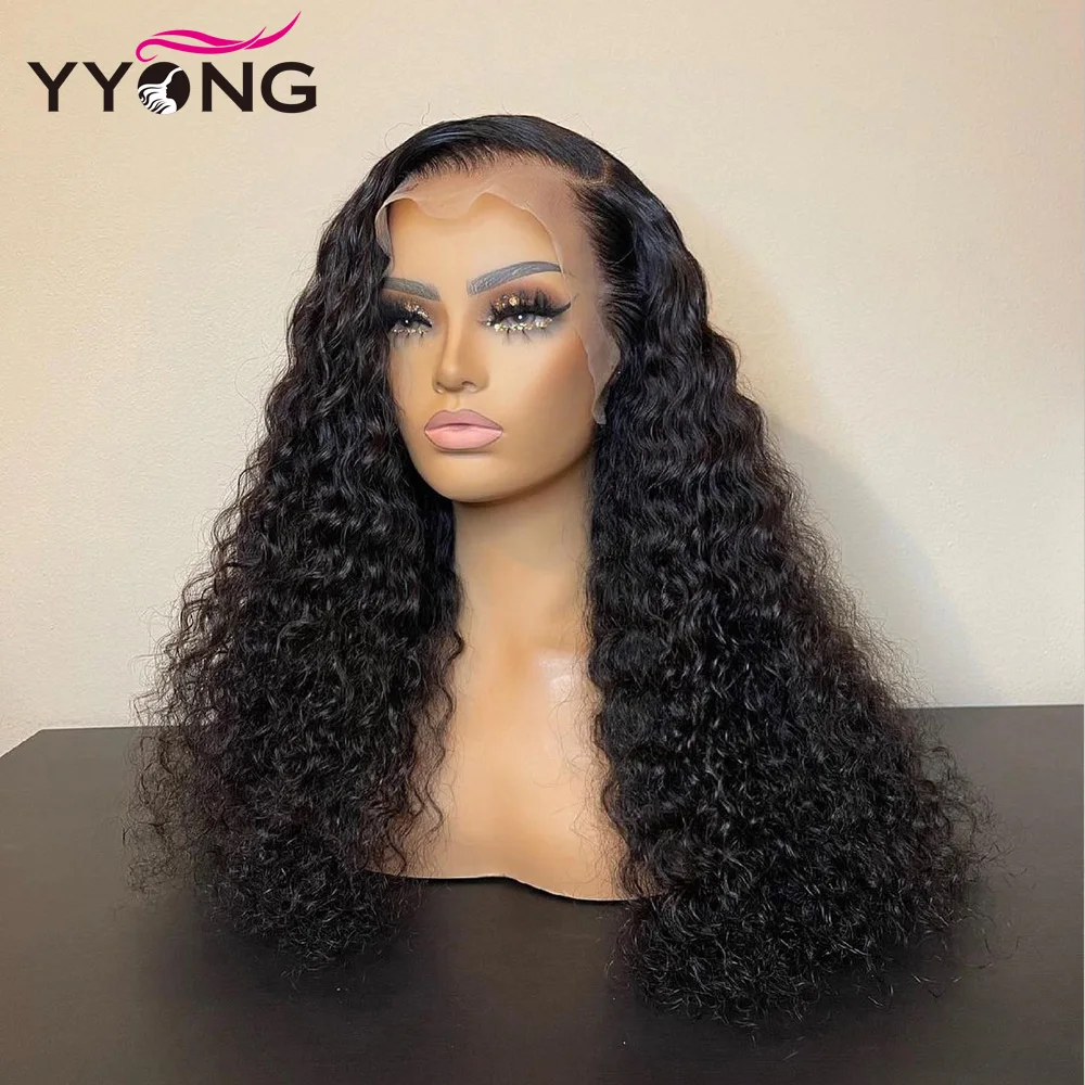 

Deep Wave Frontal Wig Pre Plucked Brazilian Deep Curly Lace Front Wig 13x4 Hd Transparent Lace Front Human Hair Wigs For Women