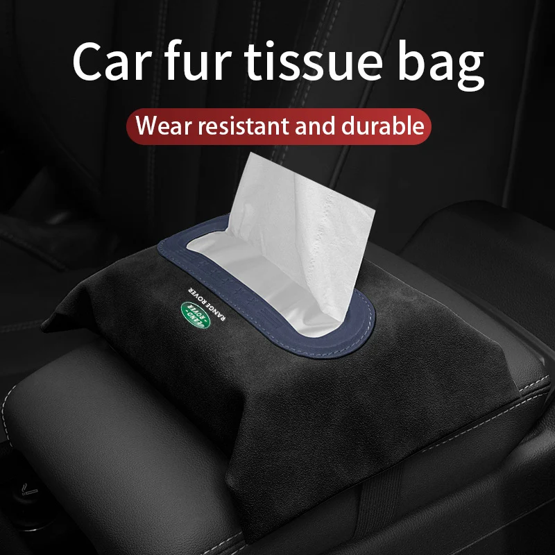 

Car Tissue box Armrest Portable seat back paper storage bag For Range Rover Discover 3 4 Executive Evoque Freelander 2018
