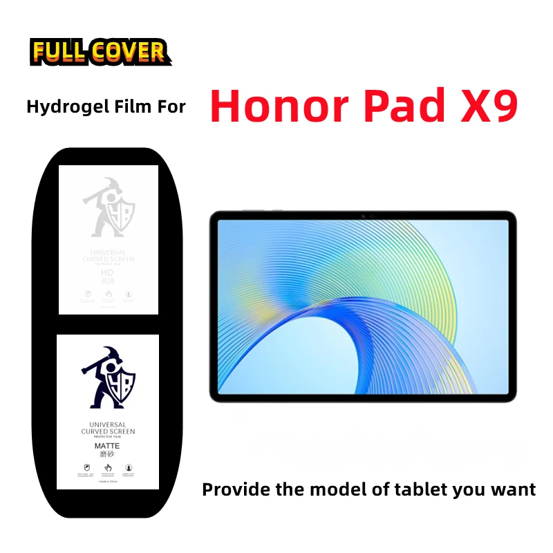 

2 шт. матовая Гидрогелевая пленка для Honor Pad X9 HD, Защита экрана для Honor Pad X9, матовая защитная пленка, прозрачная пленка