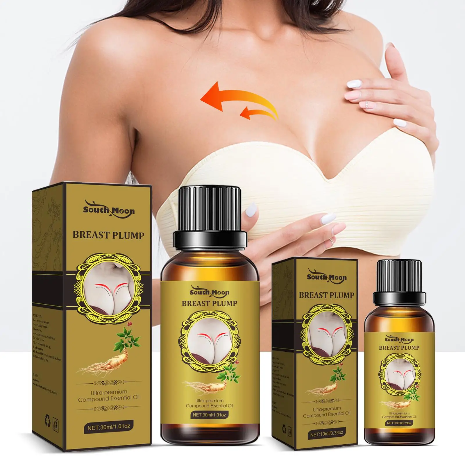 

New Breast Enhancement Essential Oil Promotes Development Firming Lifting Breast Fast Growth Oil