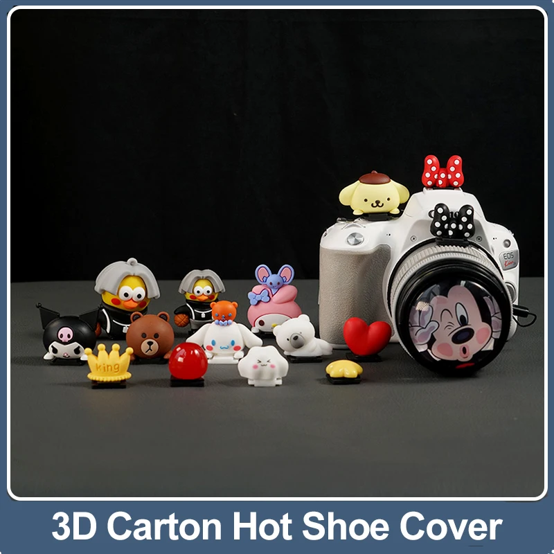Camera Hot Shoe Cover Soft Silicone Cute Cartoon Hot Shoe Cap Protector Flash Accessory for Sony Zv1 canon fuji nikon camera hot shoe cover