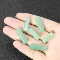 2pcs Aventurine Jade Double Hole Cylindrical Buttons Natural Material Primary Color Button DIY Knitwear Garment Fasten Accessory 2