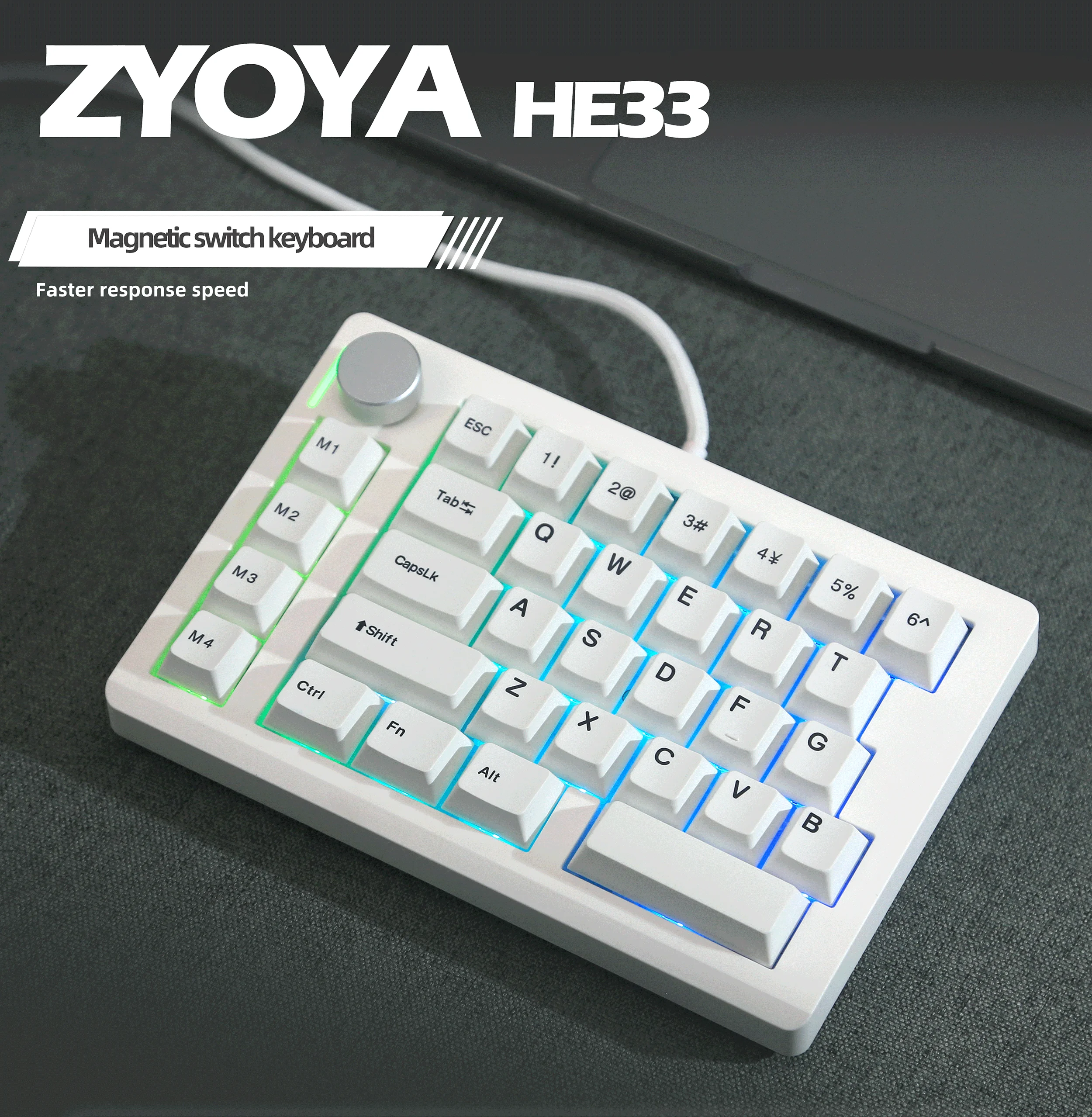 HE33 Magnetic Switch Gamer Keyboard Wired 33keys Mechanical