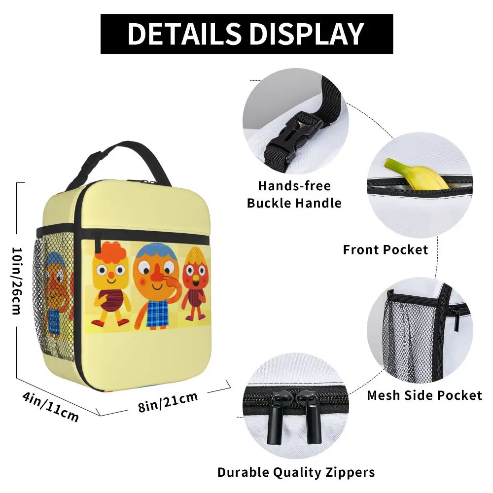 Ich! Lunchtasche mit Nudel- und Pals-Songs, super einfach, tragbar, mit Reißverschluss, Lunchbox für Erwachsene, Picknick-Aufdruck, Kühltasche, Oxford-Thermo-Lunchtaschen – Detail 6