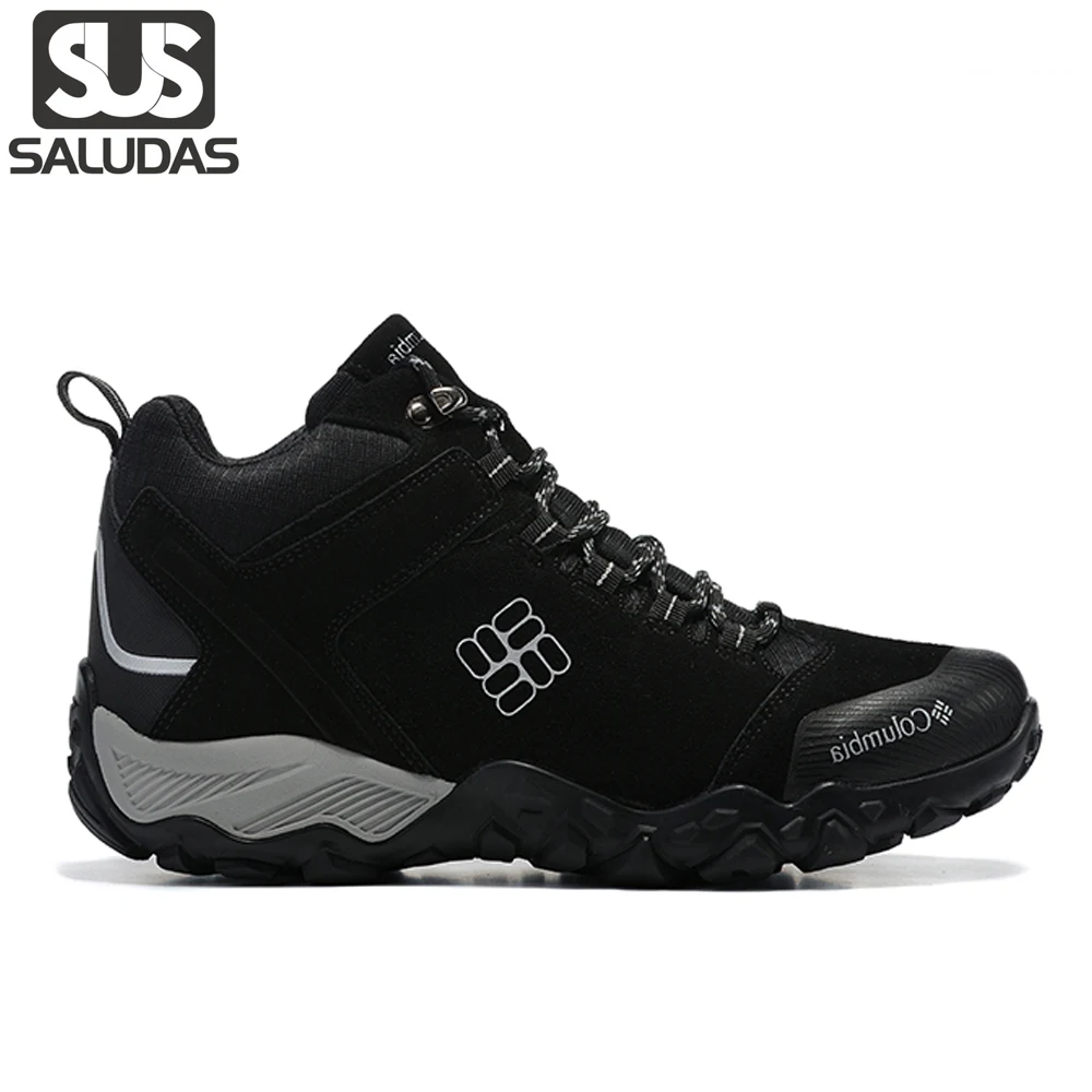 

SALUDAS Winter Sports Shoes Hiking Shoes Outdoor Men Trail Trekking Boots Anti Slip Warm Fur Winter Boots Men High Top Sneakers