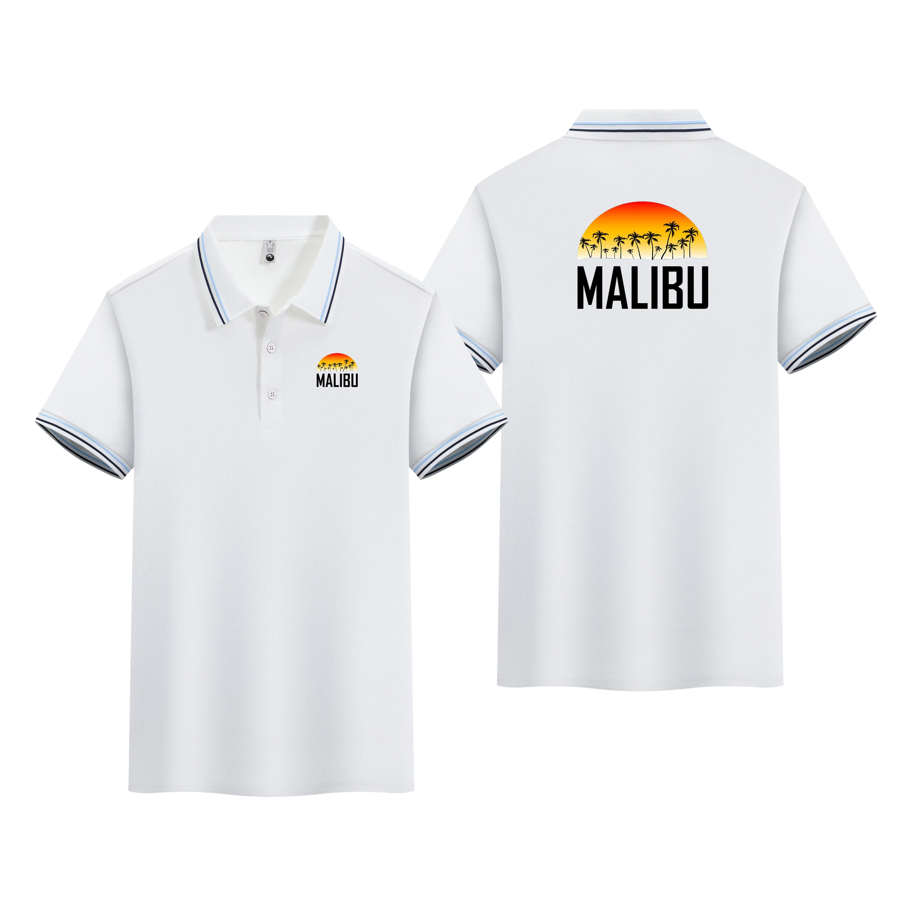 

Summer new men's short-sleeved T-shirt casual lapel business Polo shirt men's Slim short-sleeved sports business T-shirt