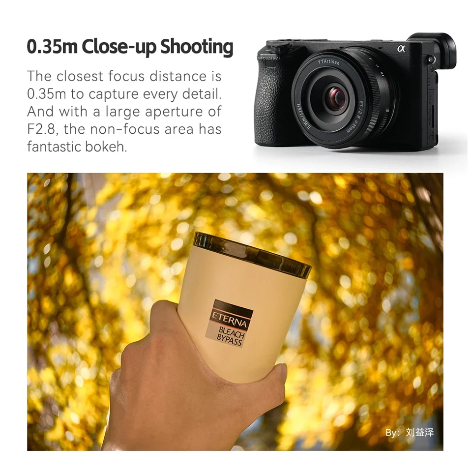 TTArtisan AF 27mm F2.8 광각 자동 초점 렌즈 대구경 프라임 렌즈 ( E, 후지 FX, 니콘 Z 호환)