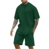 Summer Solid Color 3D Print T-Shirts Shorts Sets Men's Tracksuits Oversized Short Sleeve T Shirt Pants Set Man Suits Clothing 1