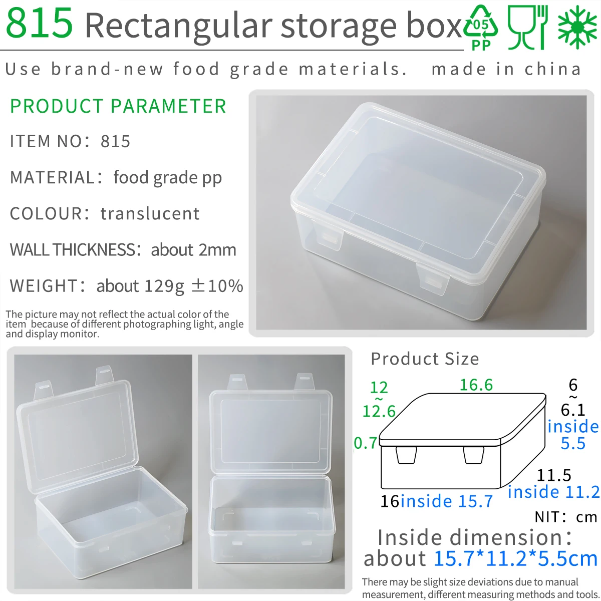 1pc Small Square Transparent Plastic Boxes Finishing Container Packaging  Storage Box 4*4*2.8CM - AliExpress